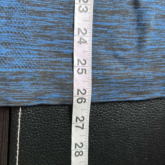 Lululemon Metal Vent Tech Polo Shirt Mens Blue Black Seamless Training Sz M - Picture 9 of 9